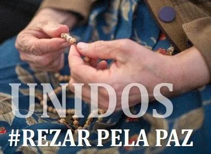 cartaz rezar pela paz
