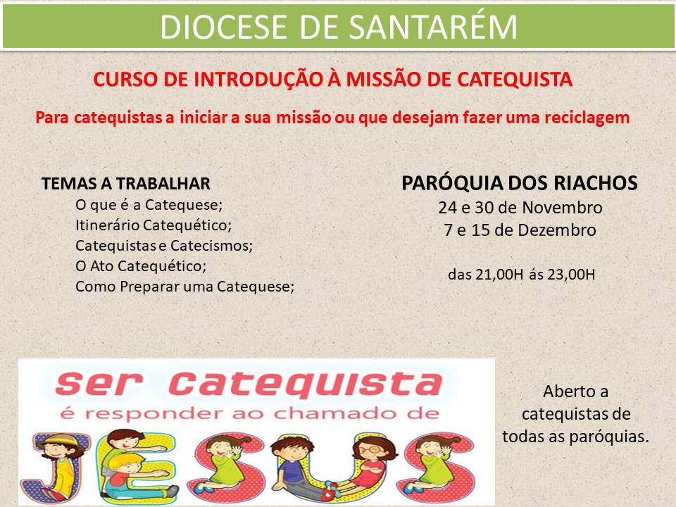 Santarém: Curso de introdução à missão do catequista